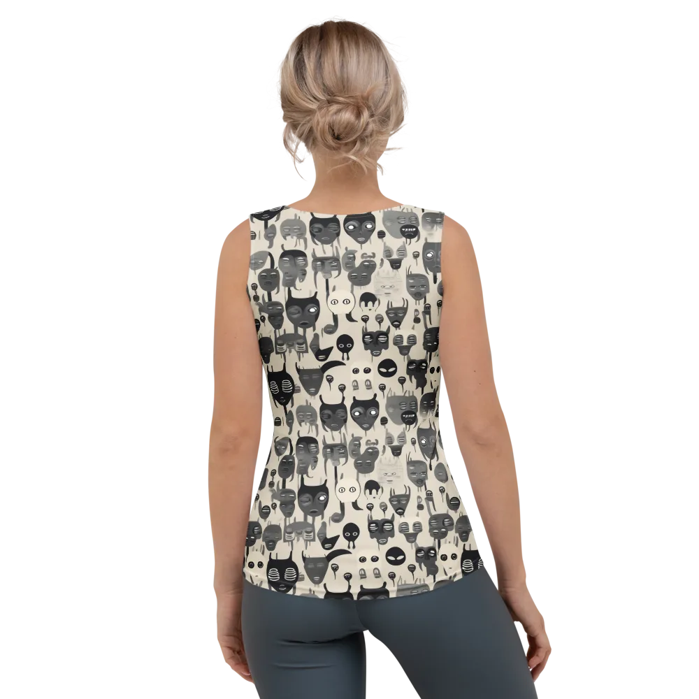 Ink Ghost Parade on Women's Tank Top — Back