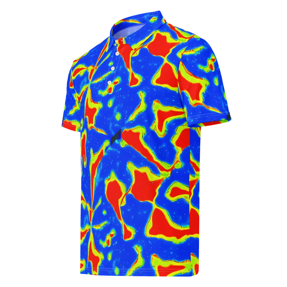 Heatwave Drift on Men's Slim Fit Polo Shirt — Left Front