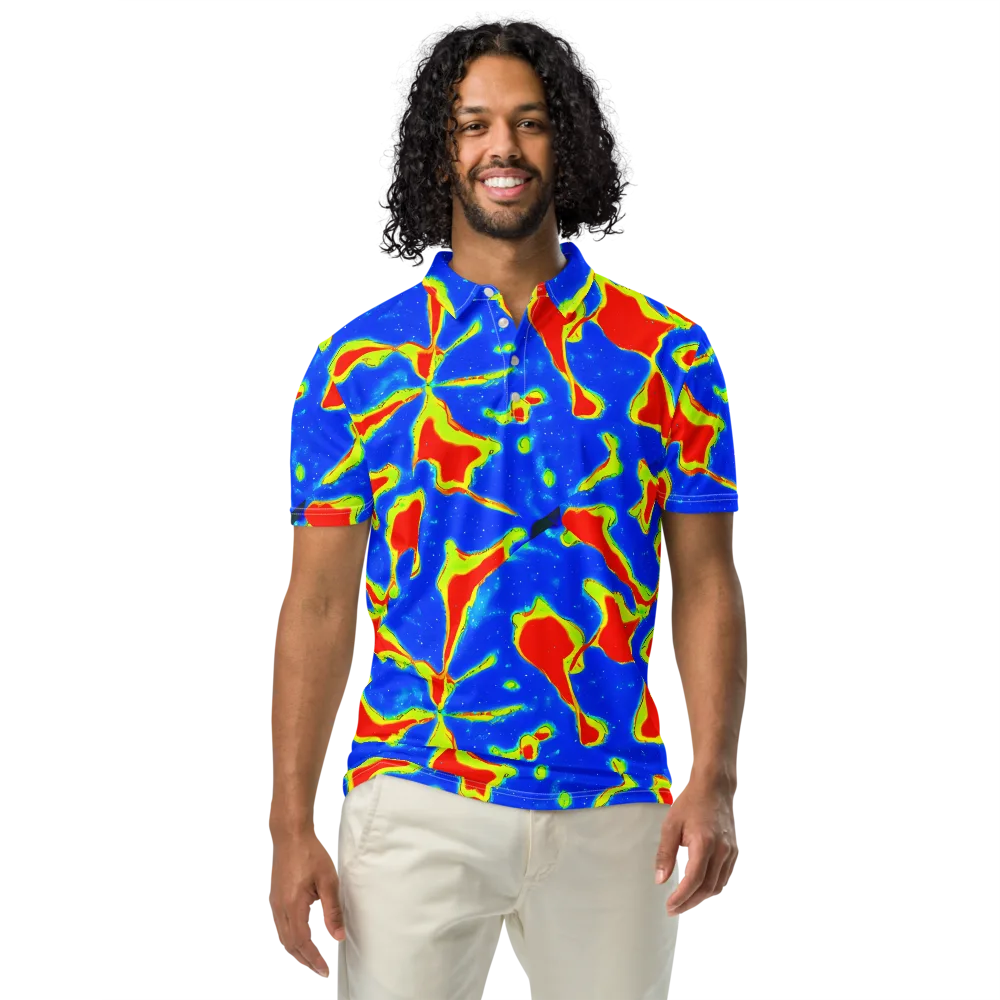 Heatwave Drift on Men's Slim Fit Polo Shirt — Front