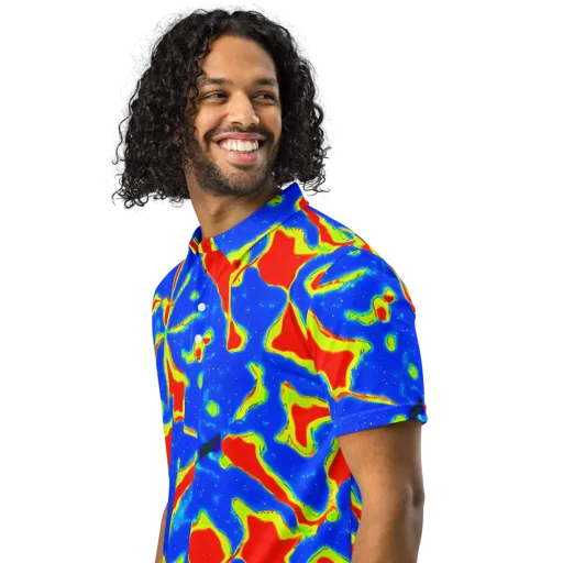 Heatwave Drift on a Men's Slim Fit Polo Shirt