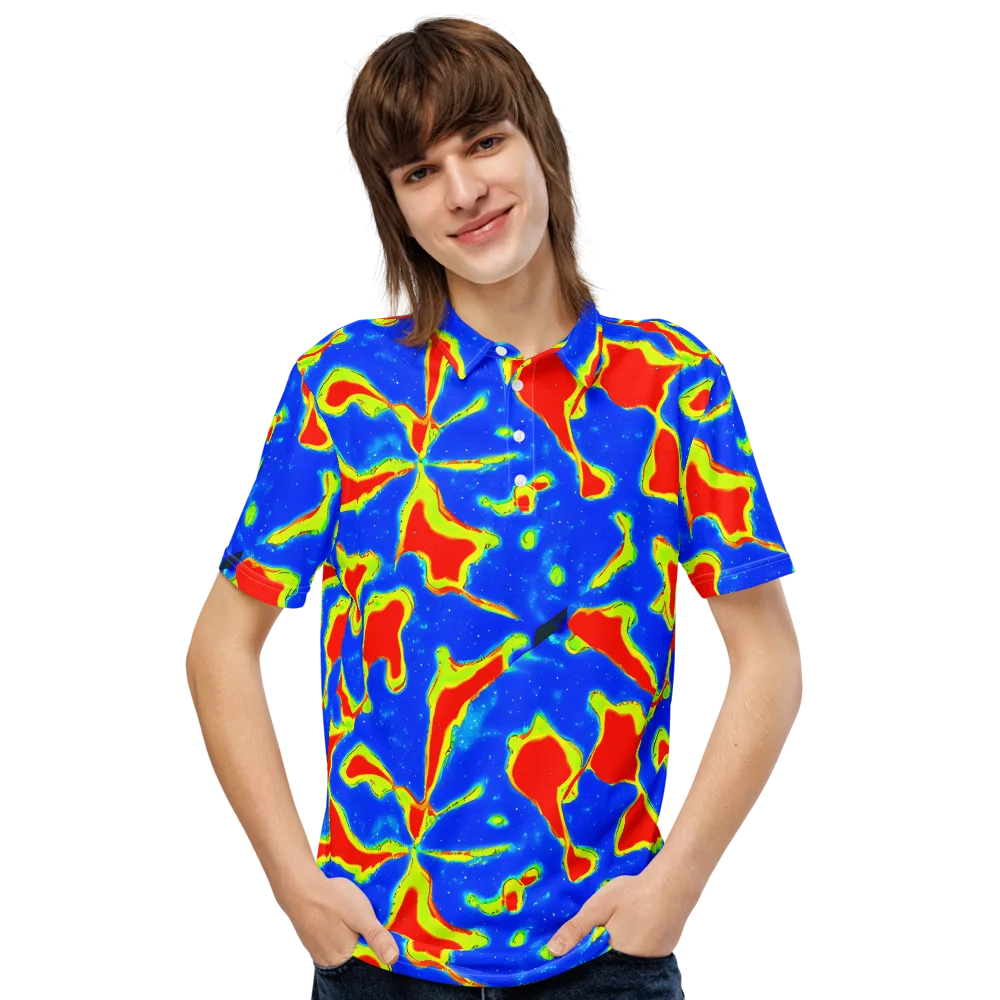 Heatwave Drift on Men's Slim Fit Polo Shirt — Front