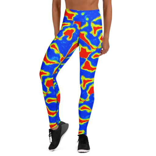 Heatwave Drift on a Yoga Leggings