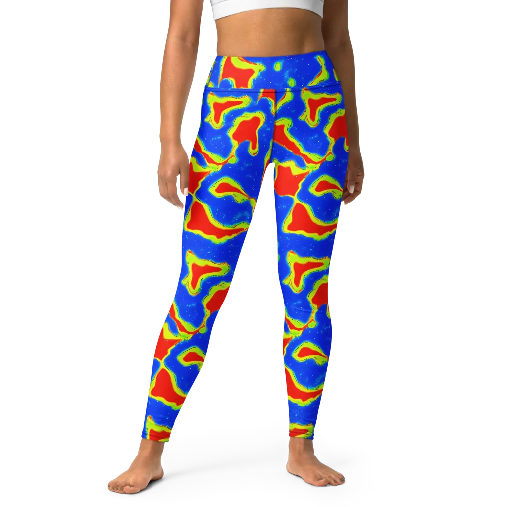 Heatwave Drift on Yoga Leggings — Front