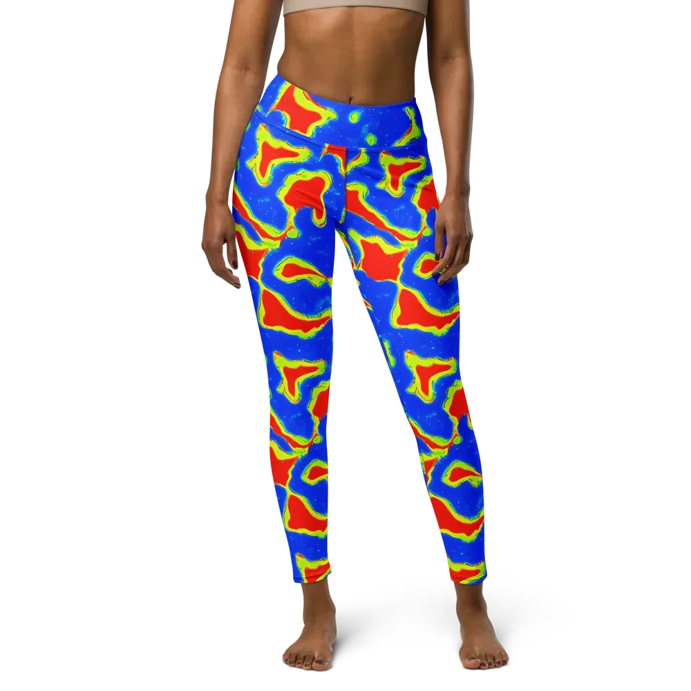 Heatwave Drift on Yoga Leggings — Front