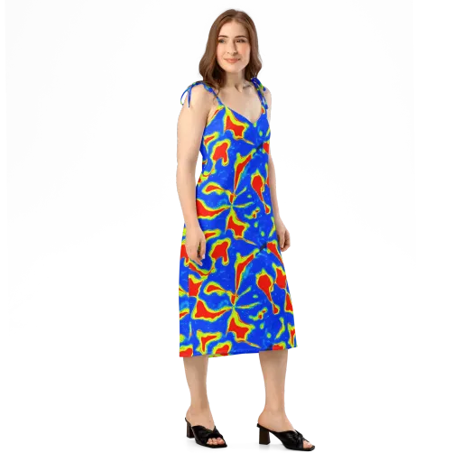 Heatwave Drift on a Slip Dress