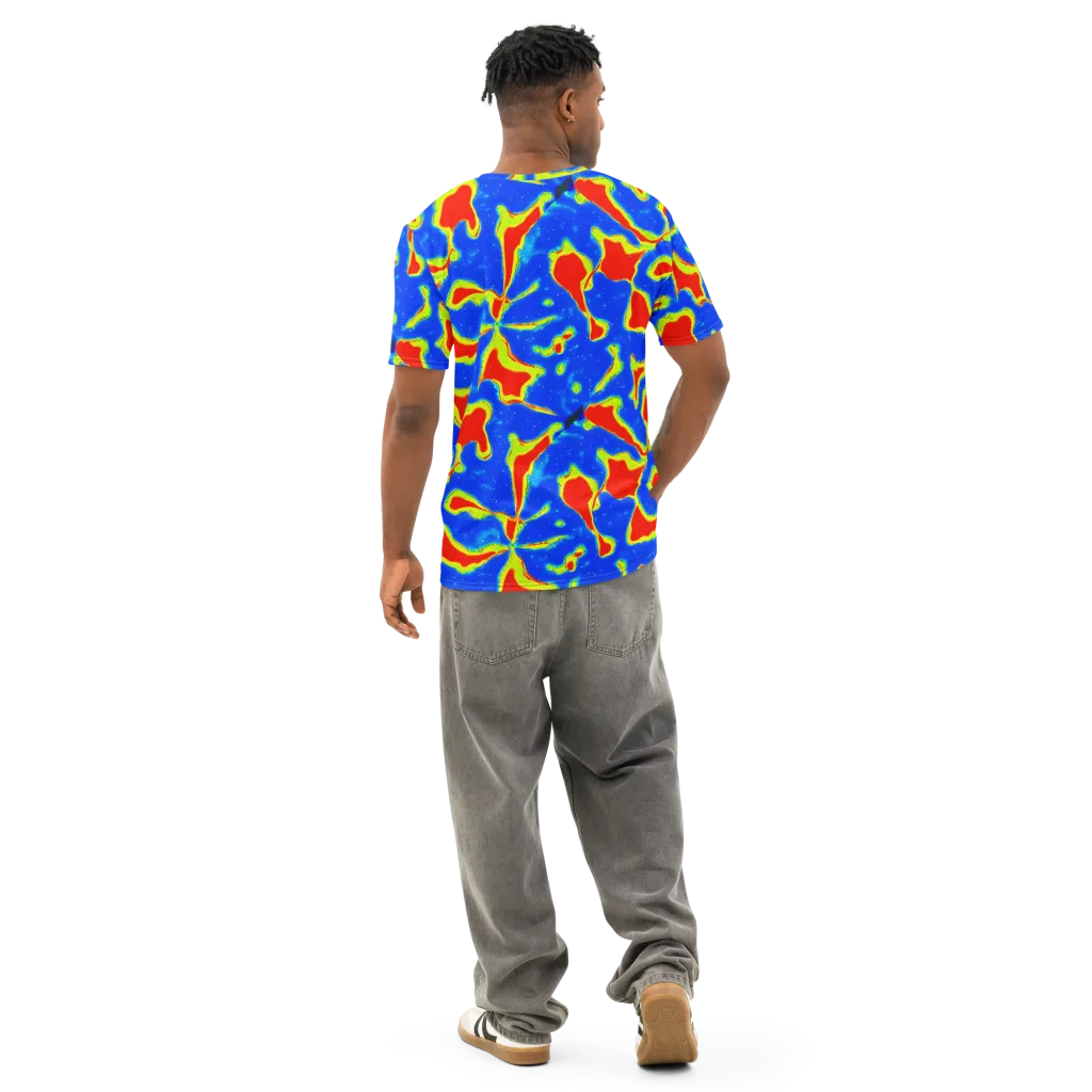 Heatwave Drift on Men's Cotton Crew Neck T-Shirt — Back