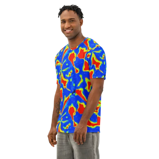 Heatwave Drift on a Men's Cotton Crew Neck T-Shirt
