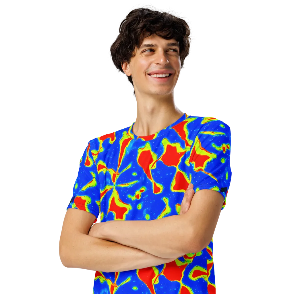 Heatwave Drift on Men's Crew Neck T-Shirt — Left Front
