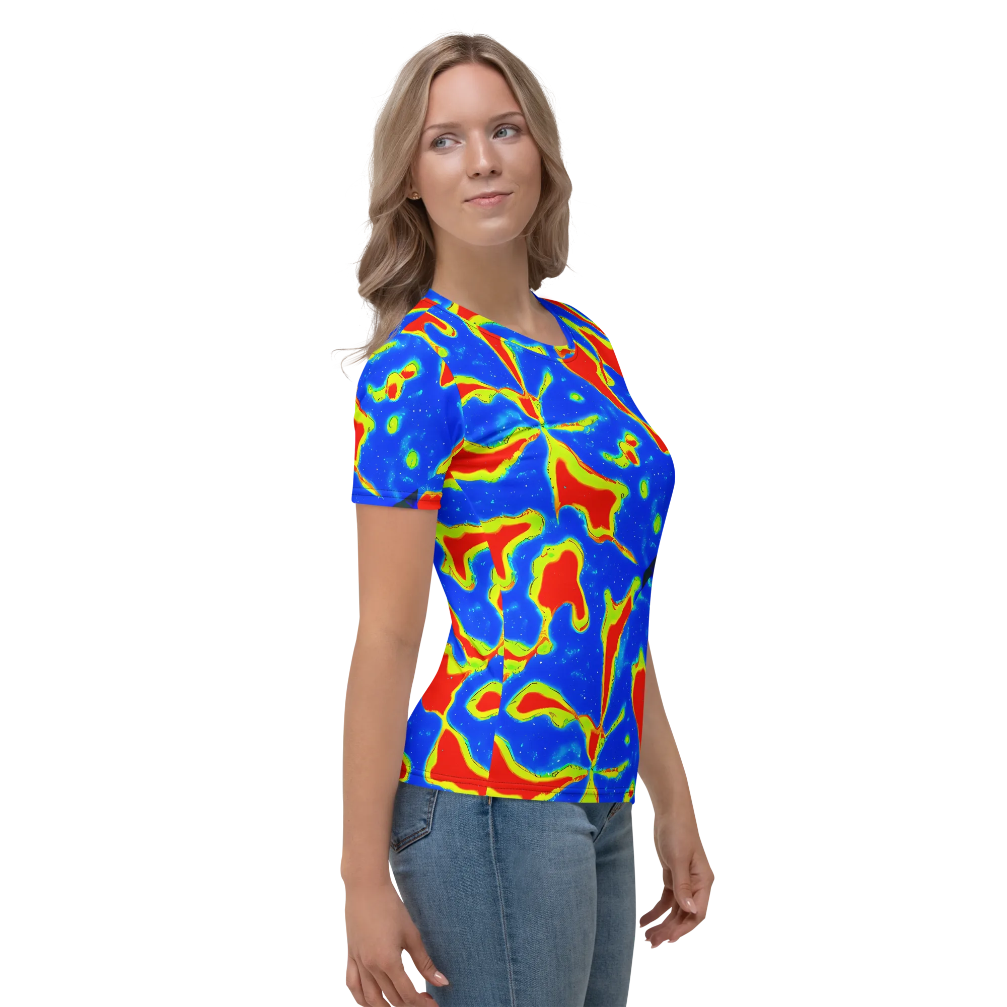 Heatwave Drift on Women's Crew Neck T-Shirt — Right