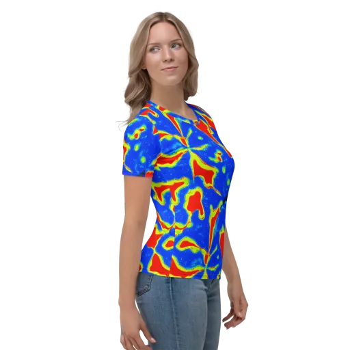 Heatwave Drift on a Women's Crew Neck T-Shirt