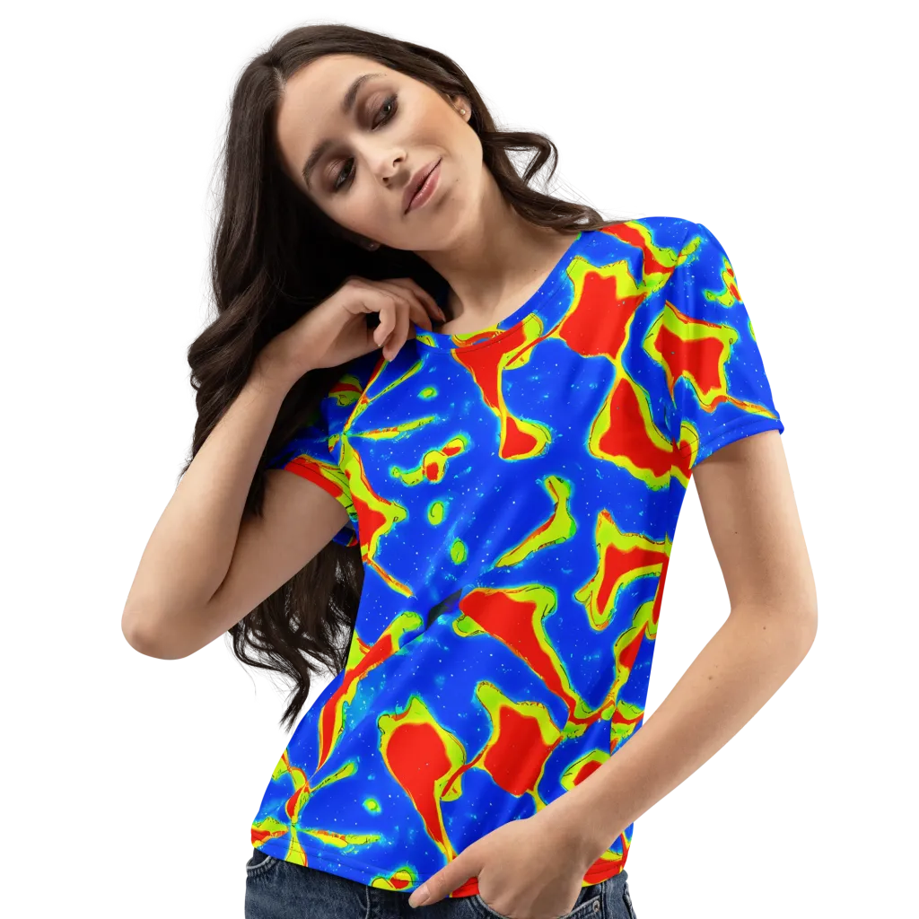Heatwave Drift on Women's Crew Neck T-Shirt — Left Front