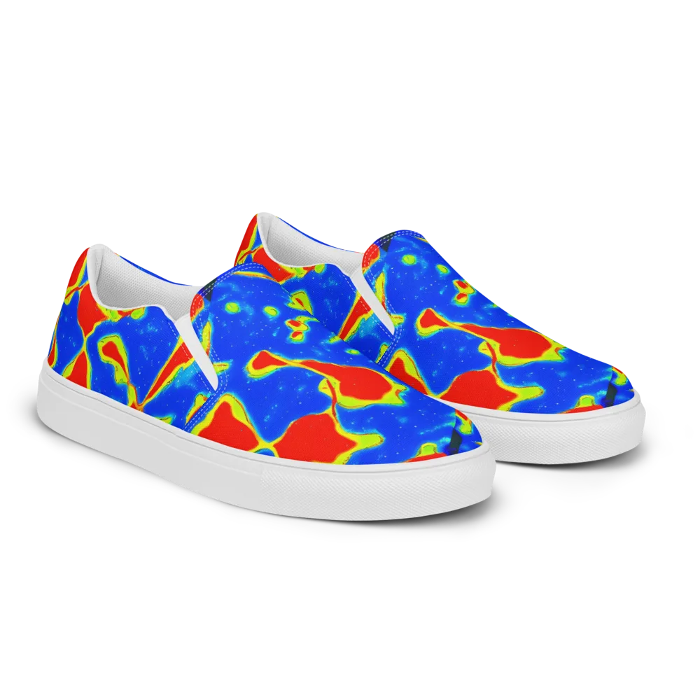 Heatwave Drift on Men's Slip-On Canvas Shoes — Right Front