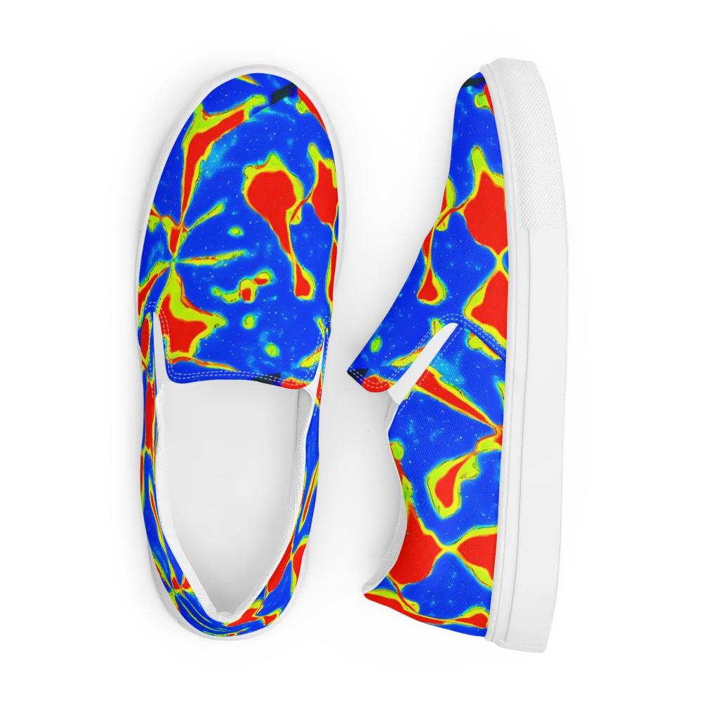 Heatwave Drift on Men's Slip-On Canvas Shoes — Front