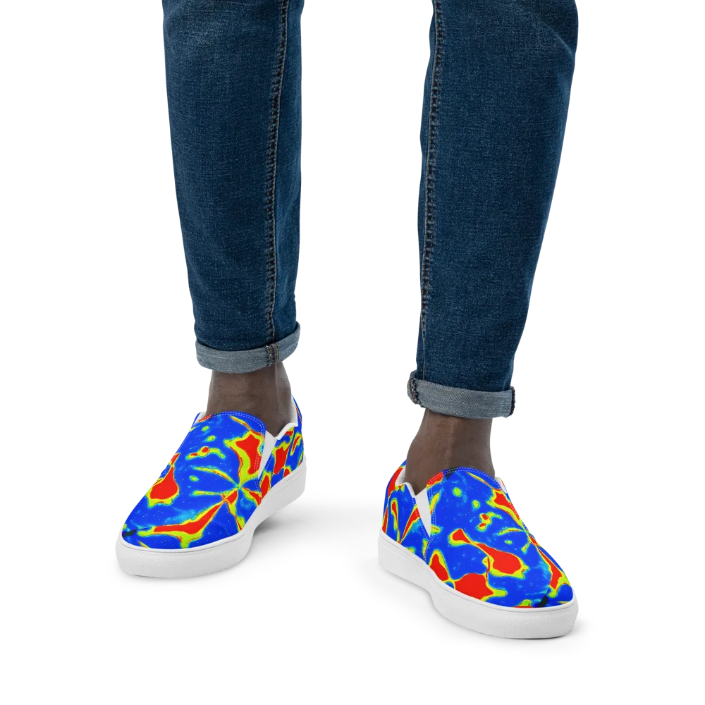 Heatwave Drift on Men's Slip-On Canvas Shoes — Front