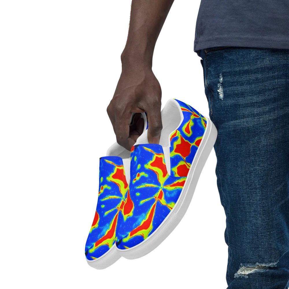 Heatwave Drift on Men's Slip-On Canvas Shoes — Left Front