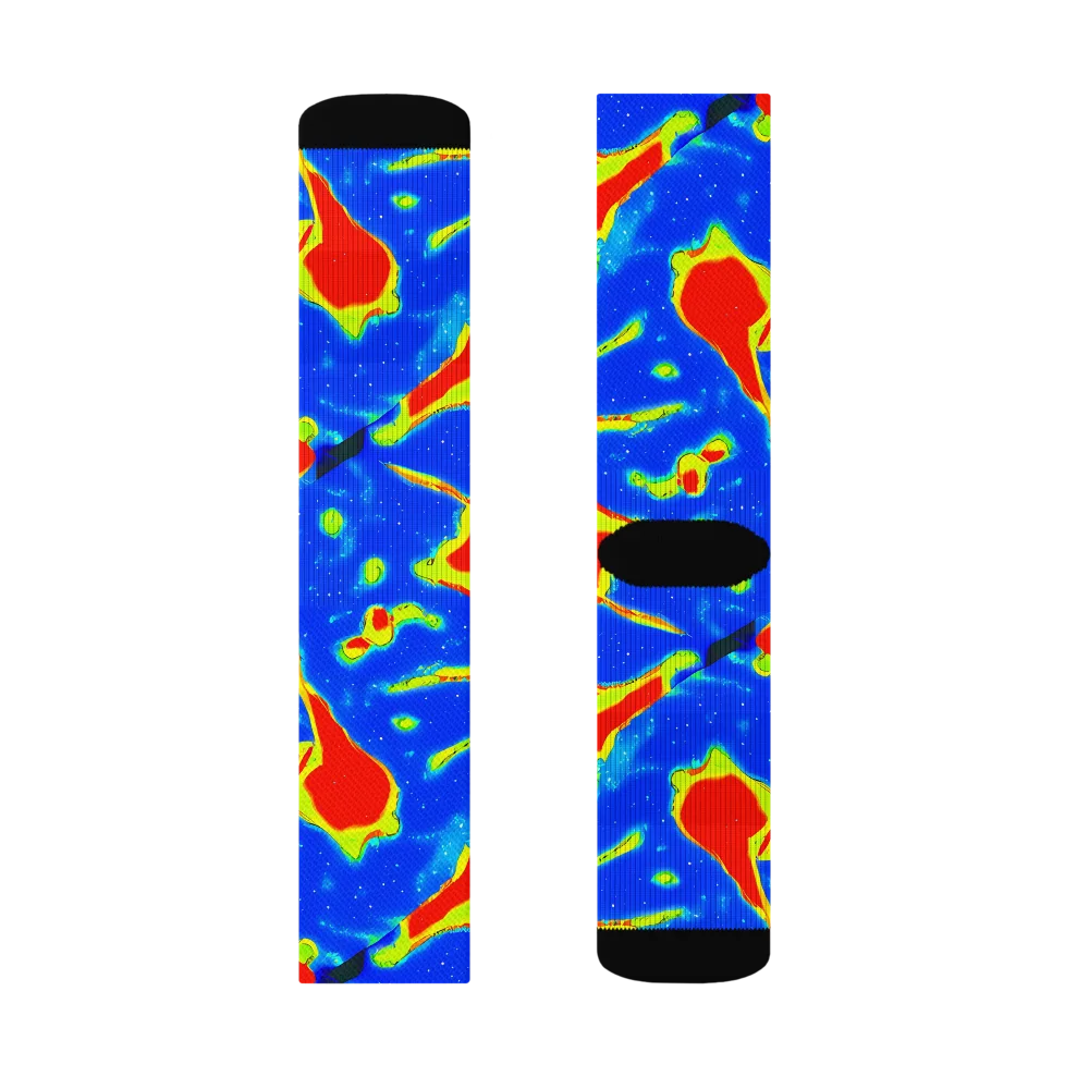 Heatwave Drift on Socks — Left Sock