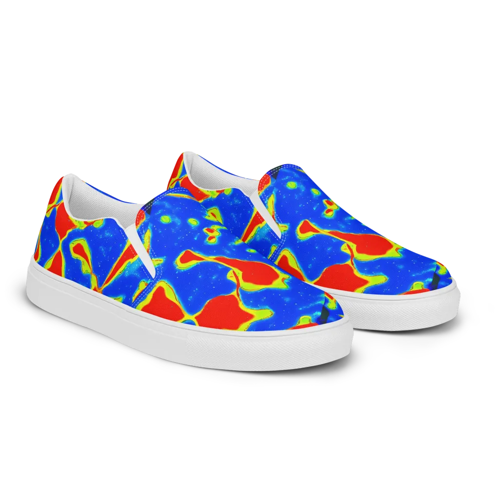 Heatwave Drift on Women's Slip-On Canvas Shoes — Right Front