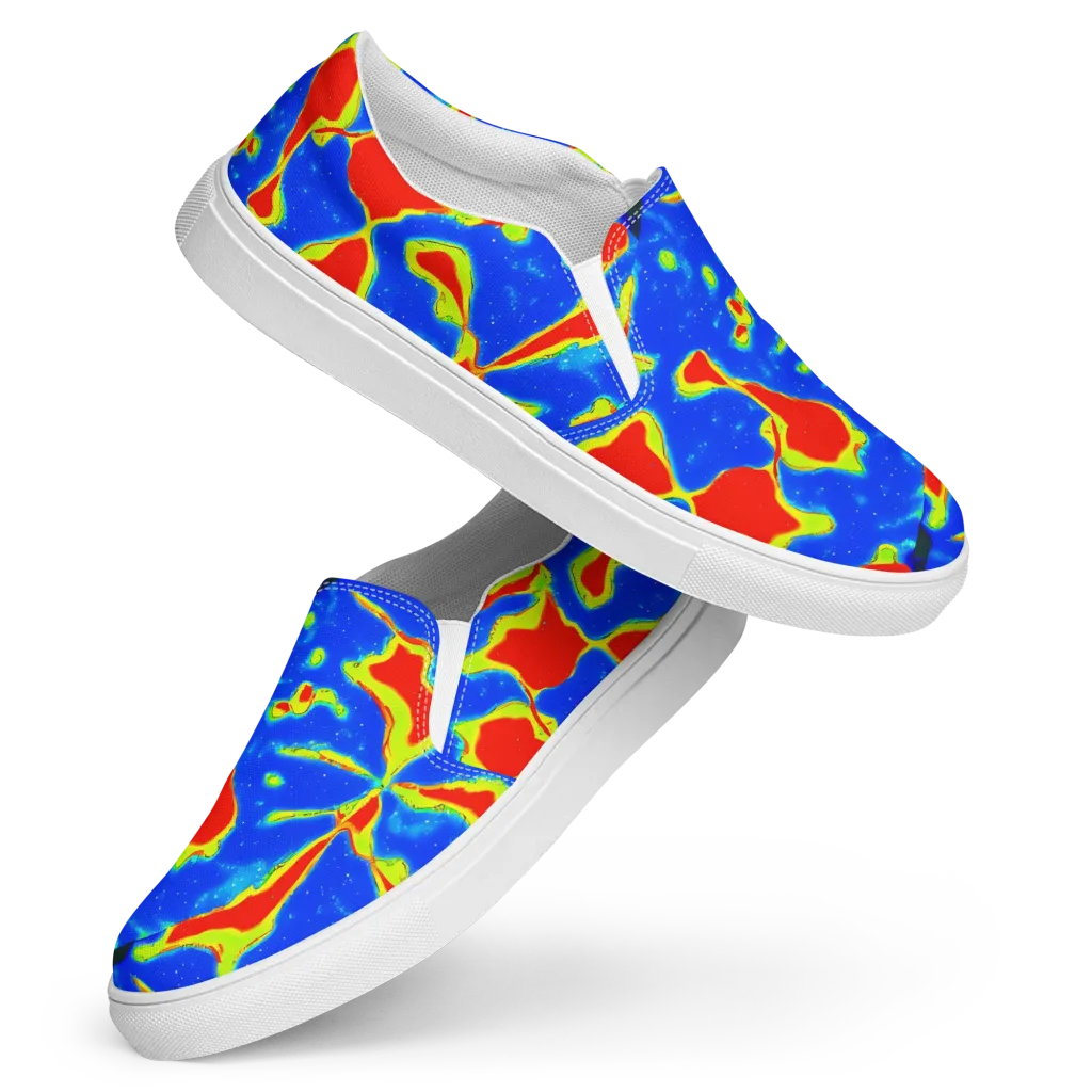 Heatwave Drift on Women's Slip-On Canvas Shoes — Front