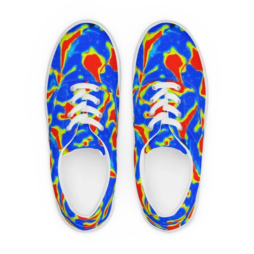 Heatwave Drift on a Men's Lace-Up Canvas Shoes