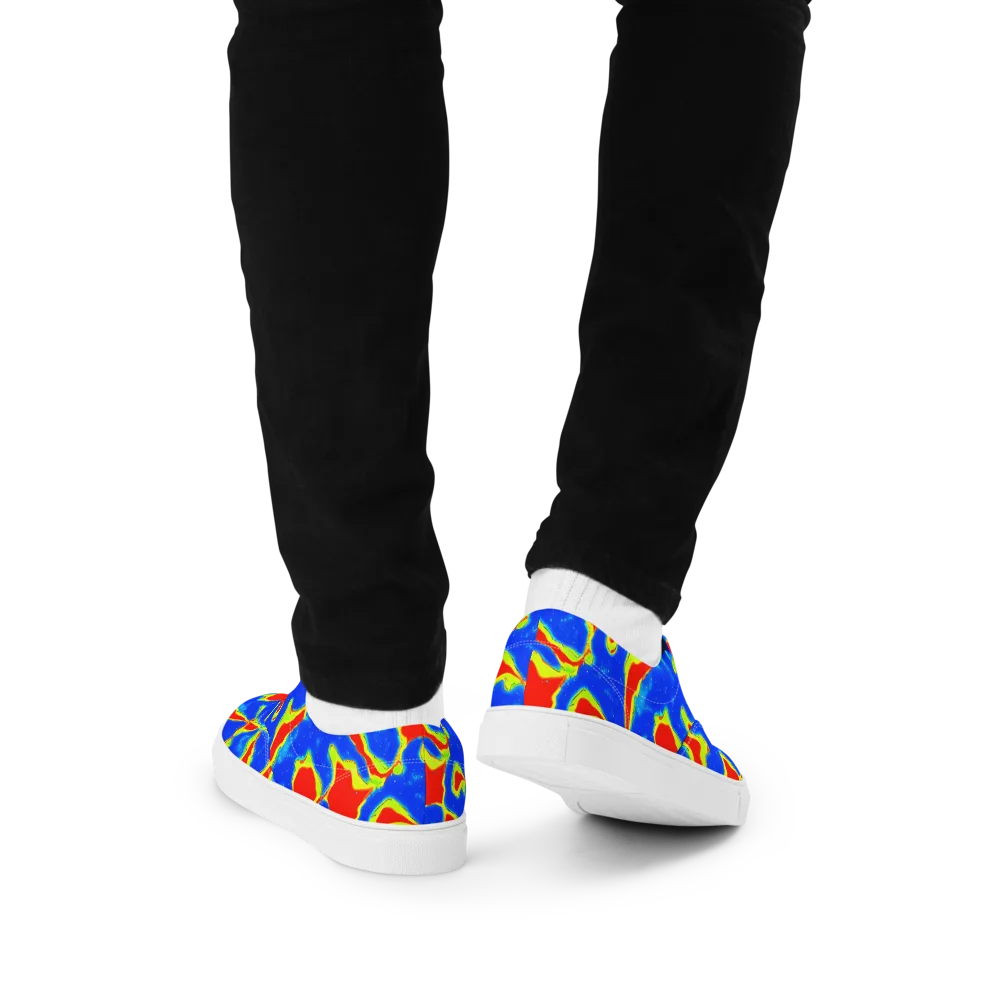 Heatwave Drift on Men's Lace-Up Canvas Shoes — Back