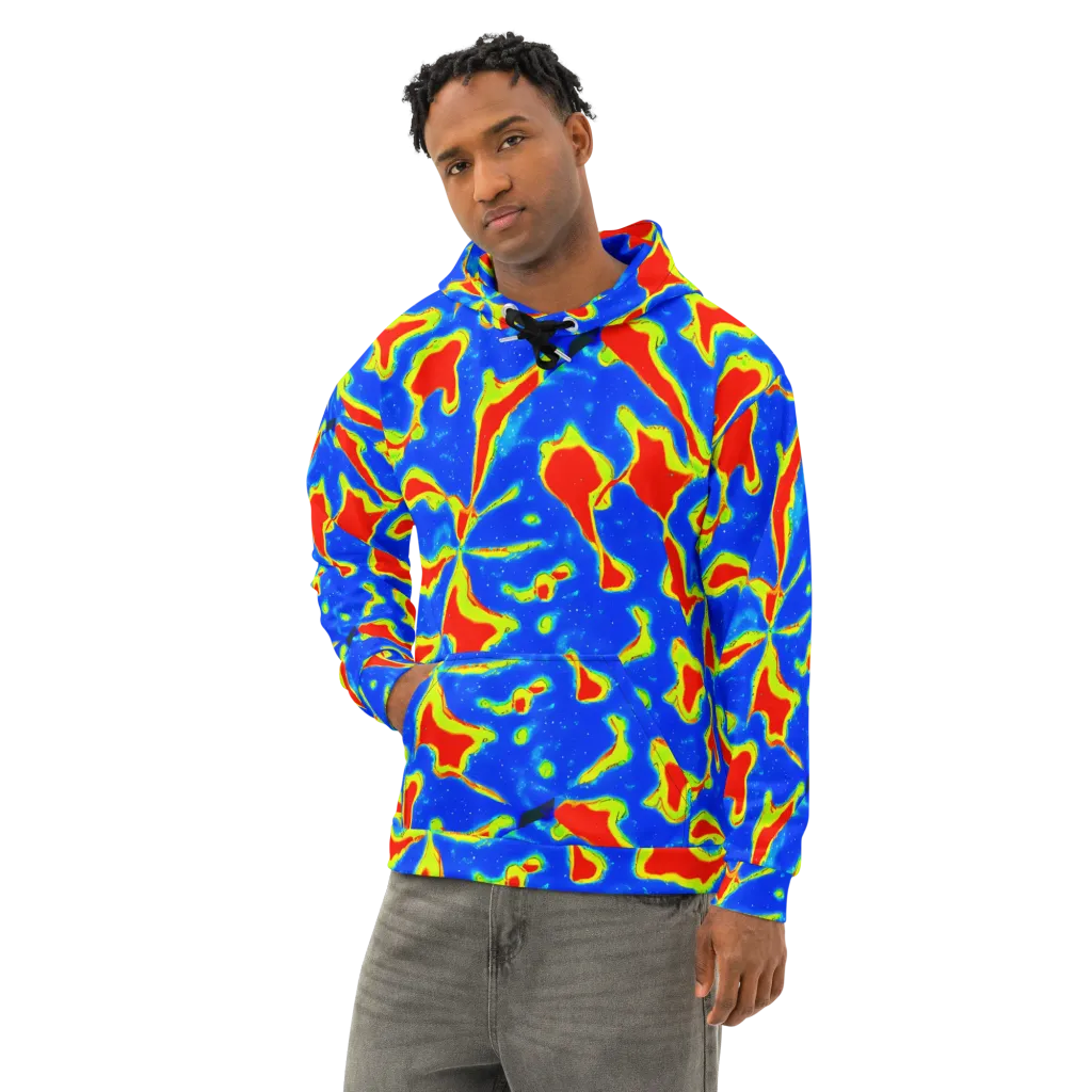 Heatwave Drift on Cotton Hoodie — Left Front