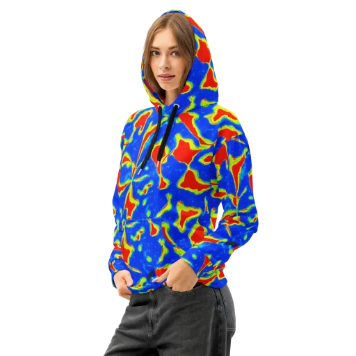 Heatwave Drift on a Cotton Hoodie