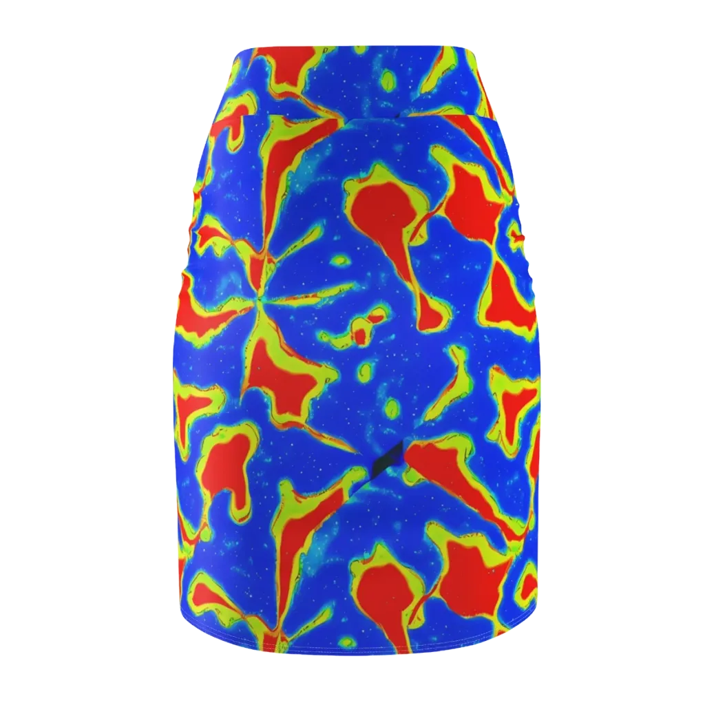 Heatwave Drift on Pencil Skirt — Back