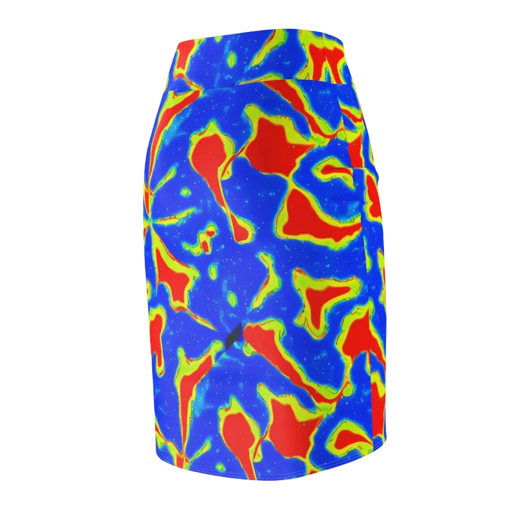 Heatwave Drift on Pencil Skirt — Back Side