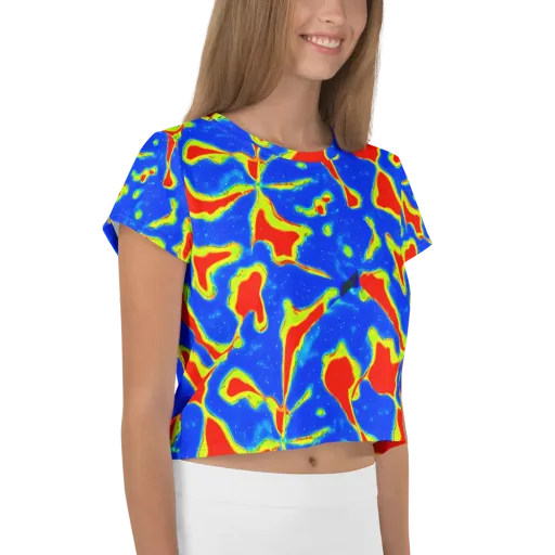 Heatwave Drift on a Crop Tee
