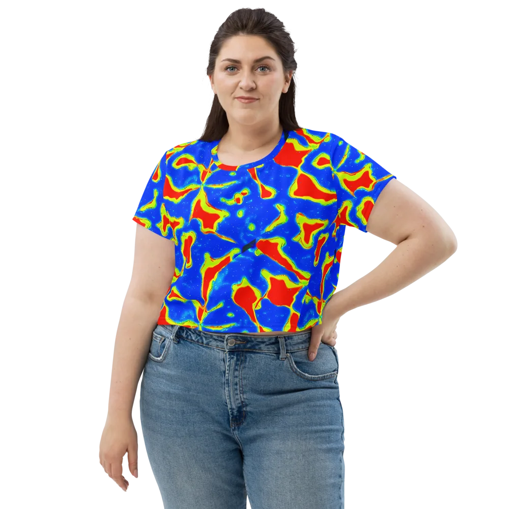 Heatwave Drift on Crop Tee — Front