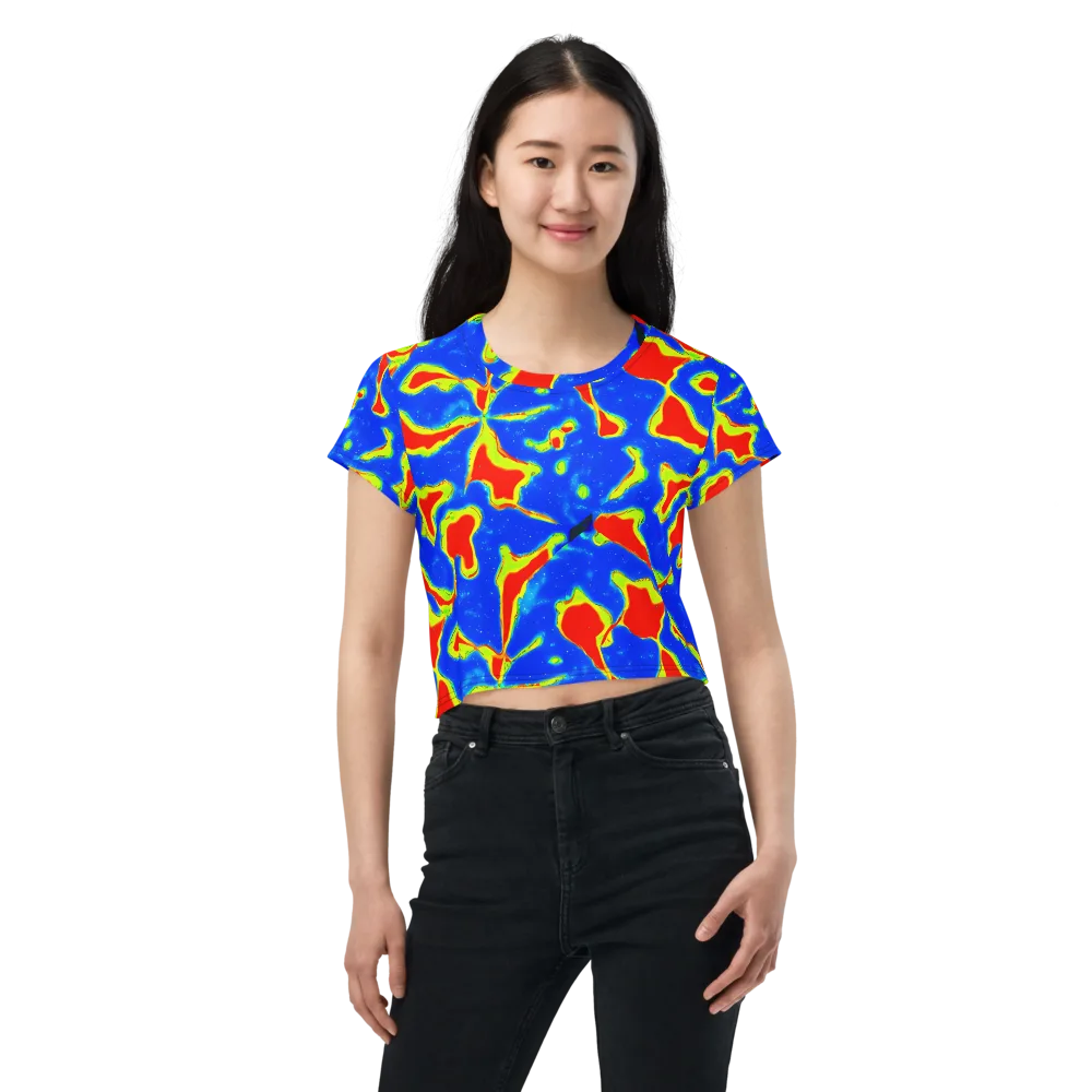Heatwave Drift on Crop Tee — Front
