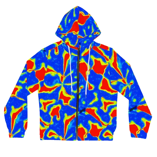 Heatwave Drift on a Women's Full-Zip Hoodie