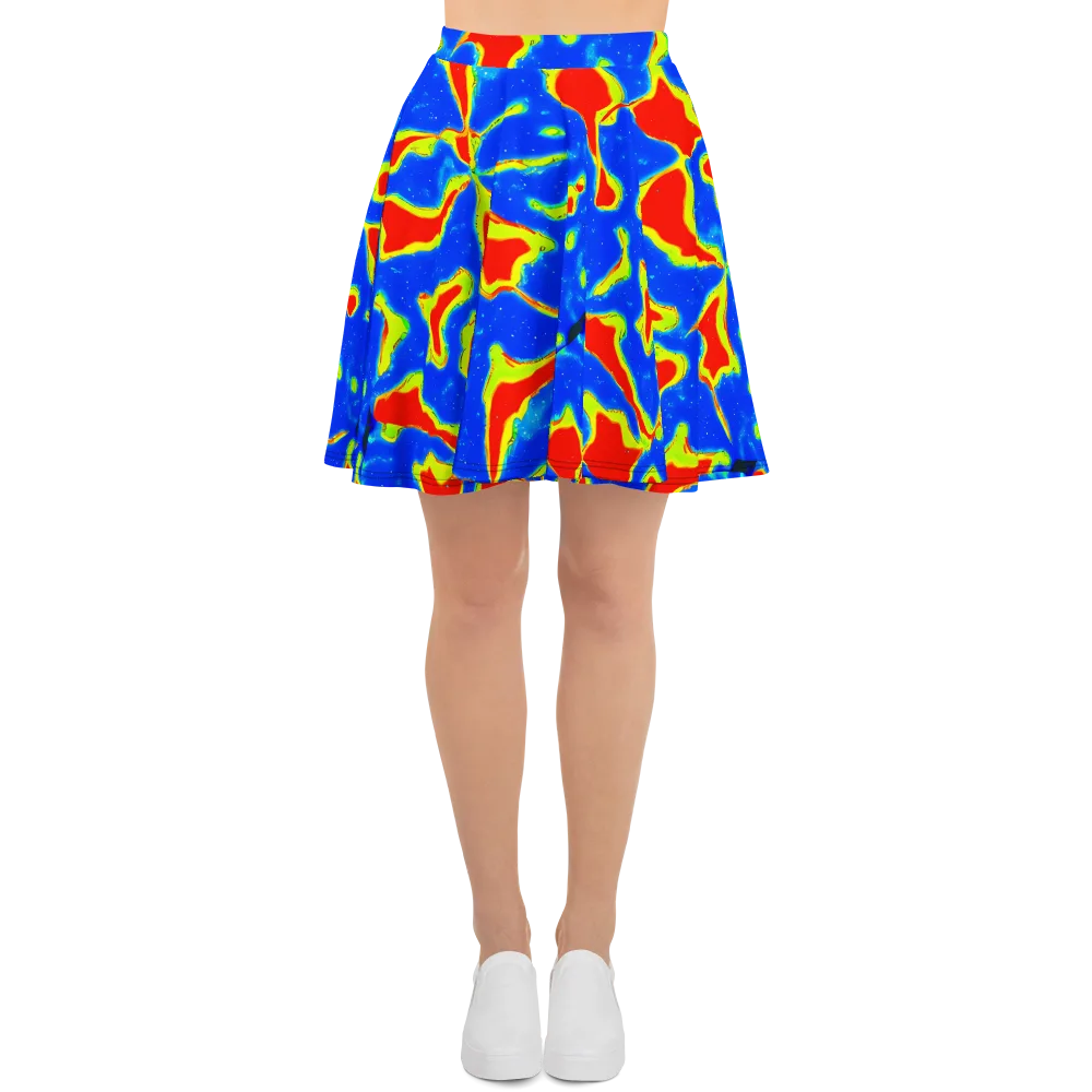 Heatwave Drift on Skater Skirt — Front