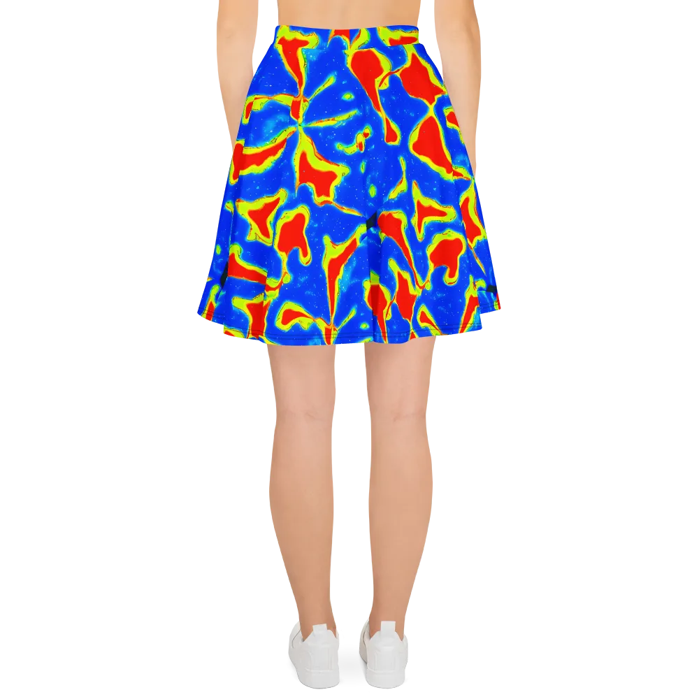 Heatwave Drift on Skater Skirt — Back