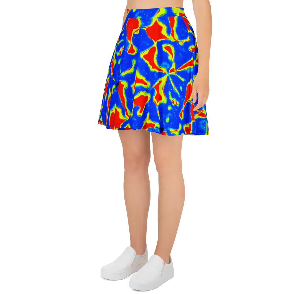 Heatwave Drift on Skater Skirt — Left