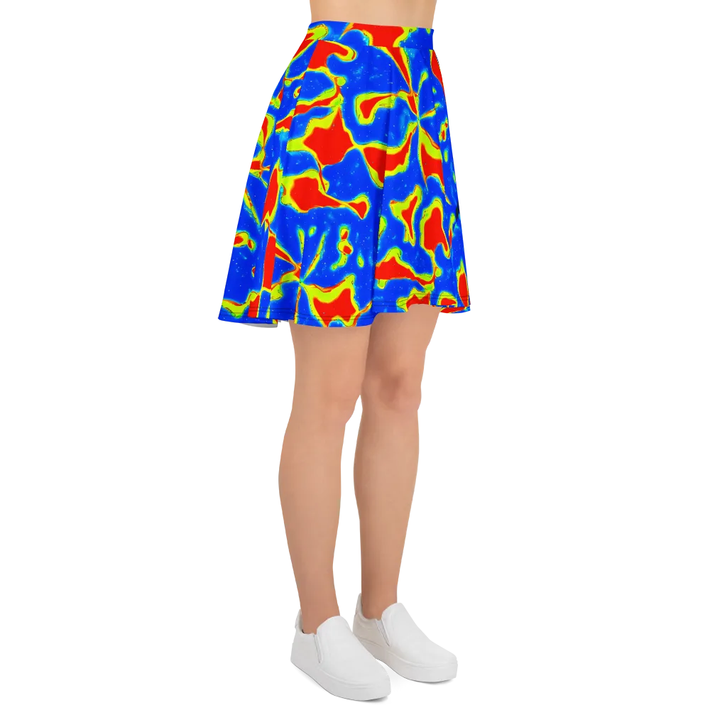 Heatwave Drift on Skater Skirt — Right