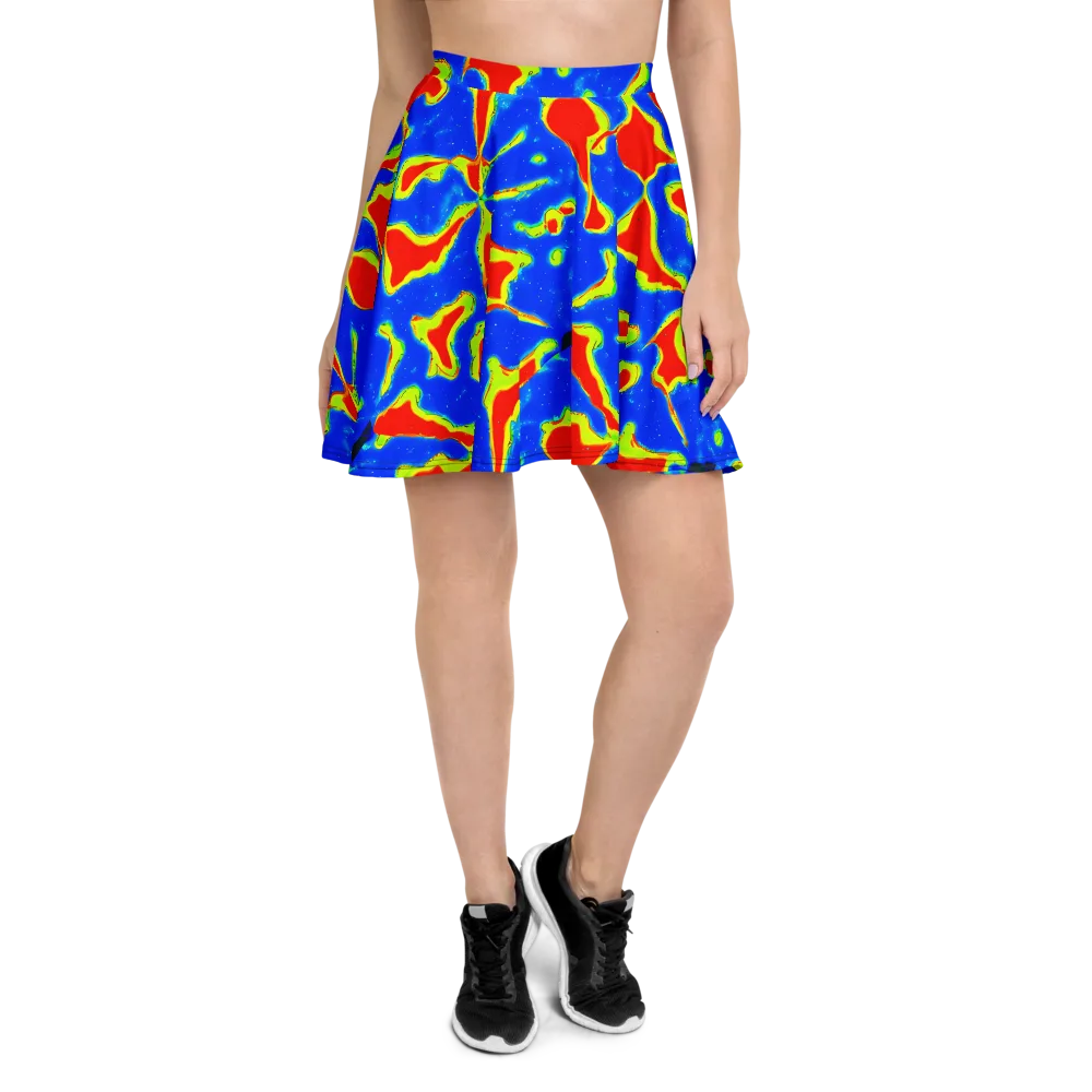 Heatwave Drift on Skater Skirt — Front
