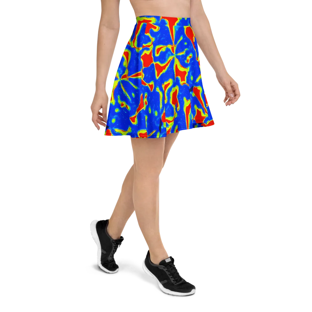 Heatwave Drift on Skater Skirt — Right