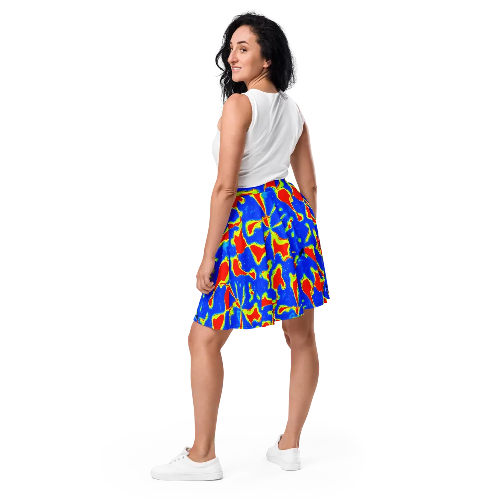Heatwave Drift on Skater Skirt — Back