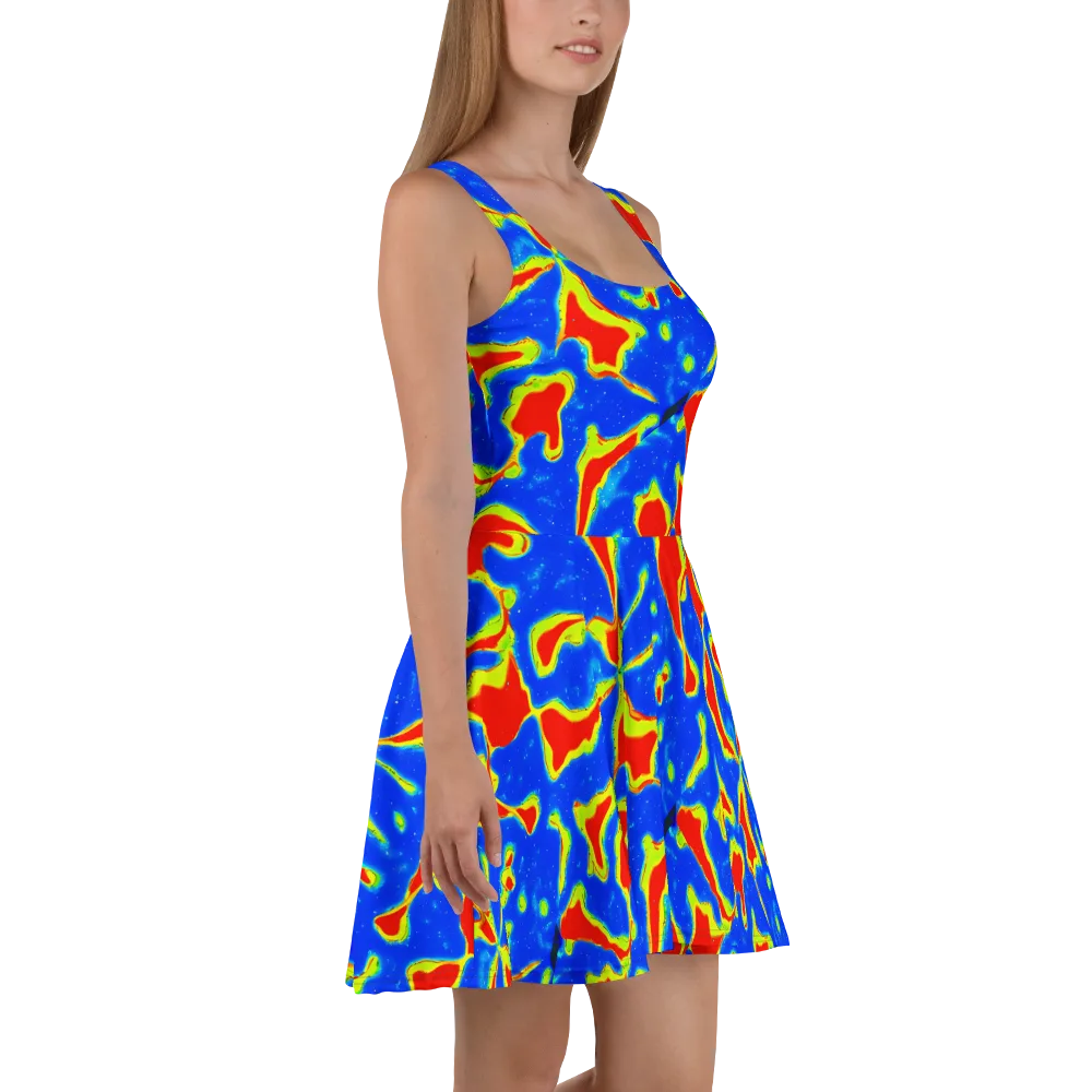 Heatwave Drift on Skater Dress — Right