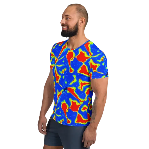 Heatwave Drift on a Men's Athletic T-Shirt
