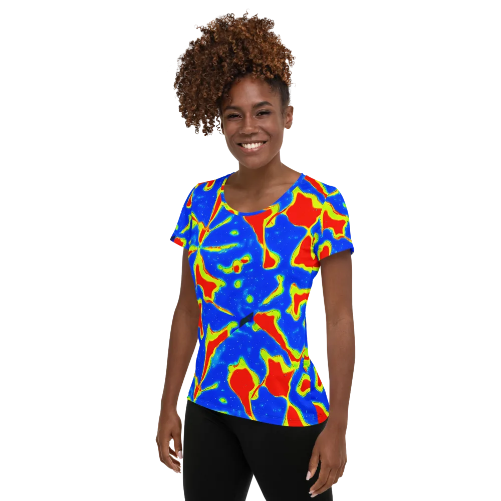 Heatwave Drift on Women's Athletic T-Shirt — Left