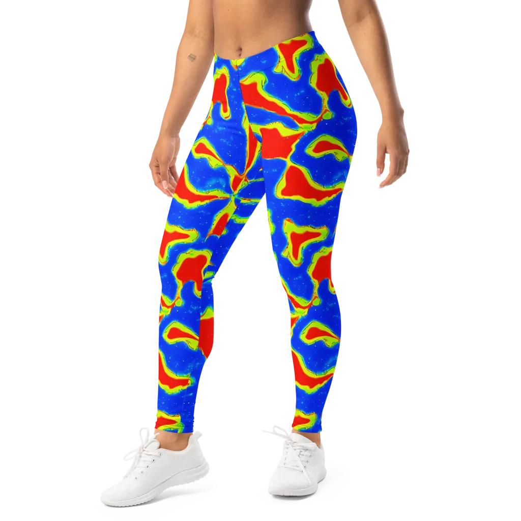 Heatwave Drift on Leggings — Left Front