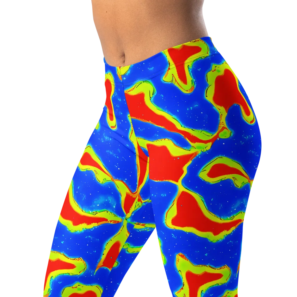Heatwave Drift on Leggings — Left Front