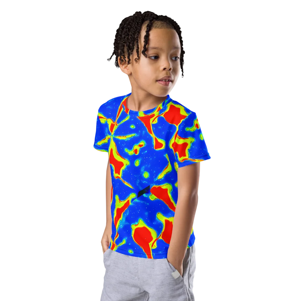 Heatwave Drift on Kids Crew Neck T-Shirt — Left Front