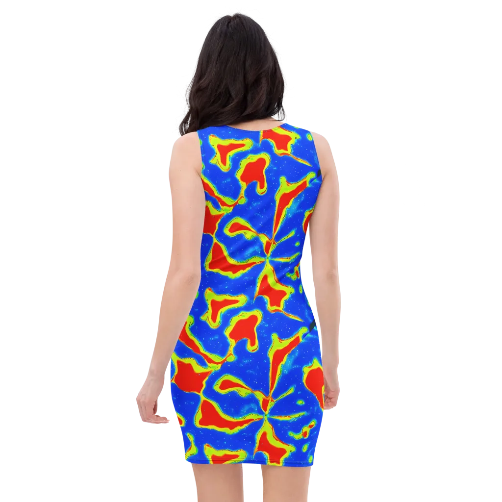 Heatwave Drift on Bodycon Dress — Back