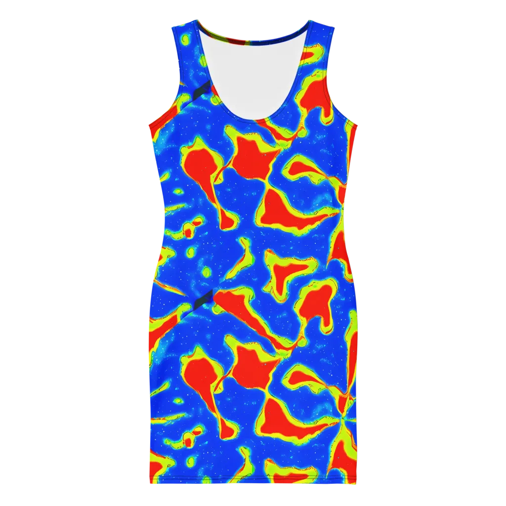 Heatwave Drift on Bodycon Dress — Front