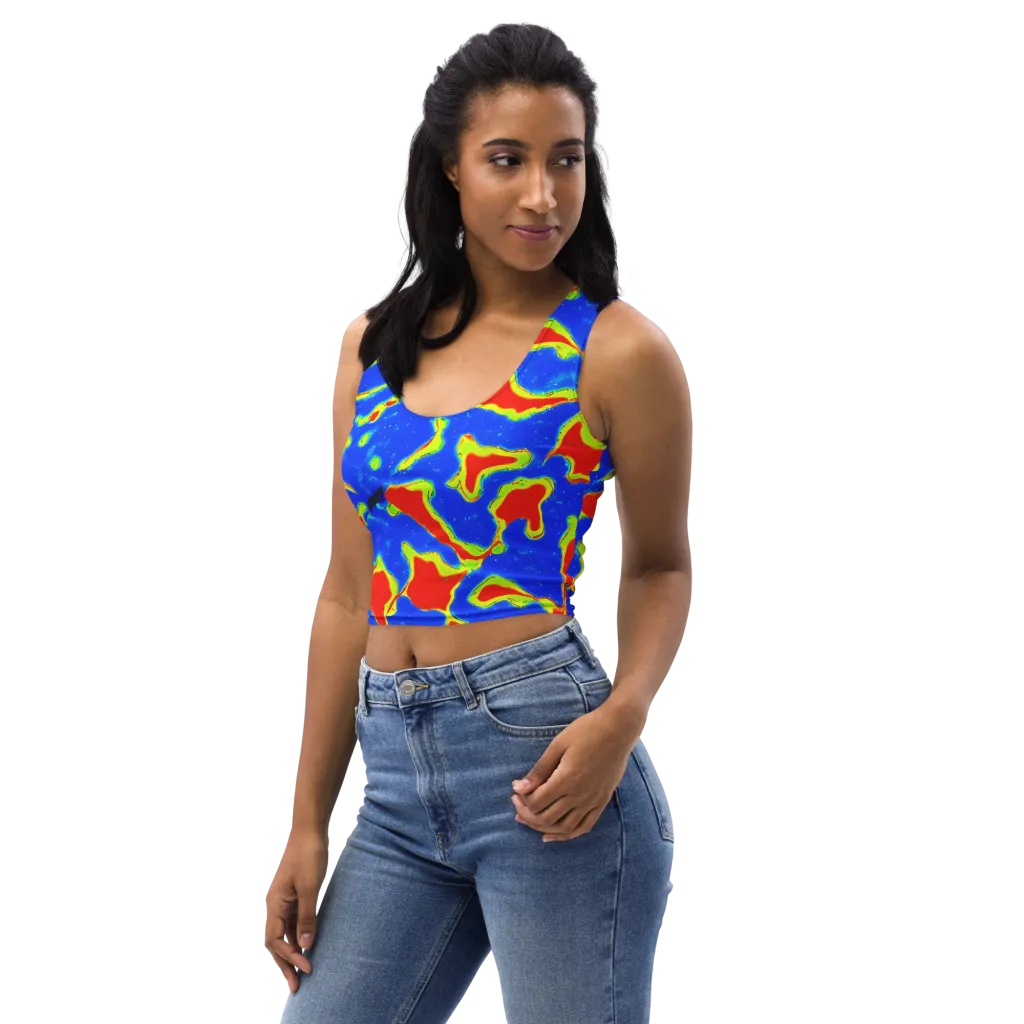 Heatwave Drift on Crop Top — Left Front