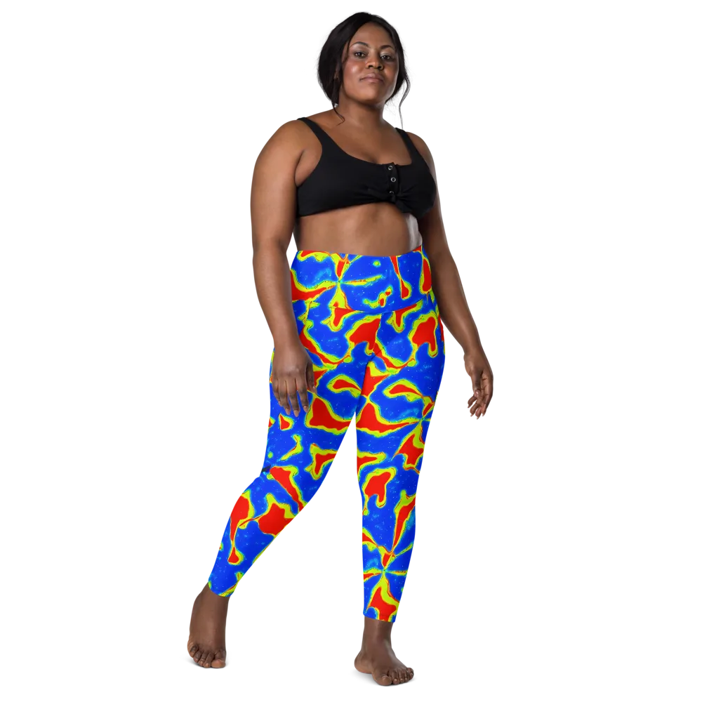 Heatwave Drift on Leggings with Pockets — Front