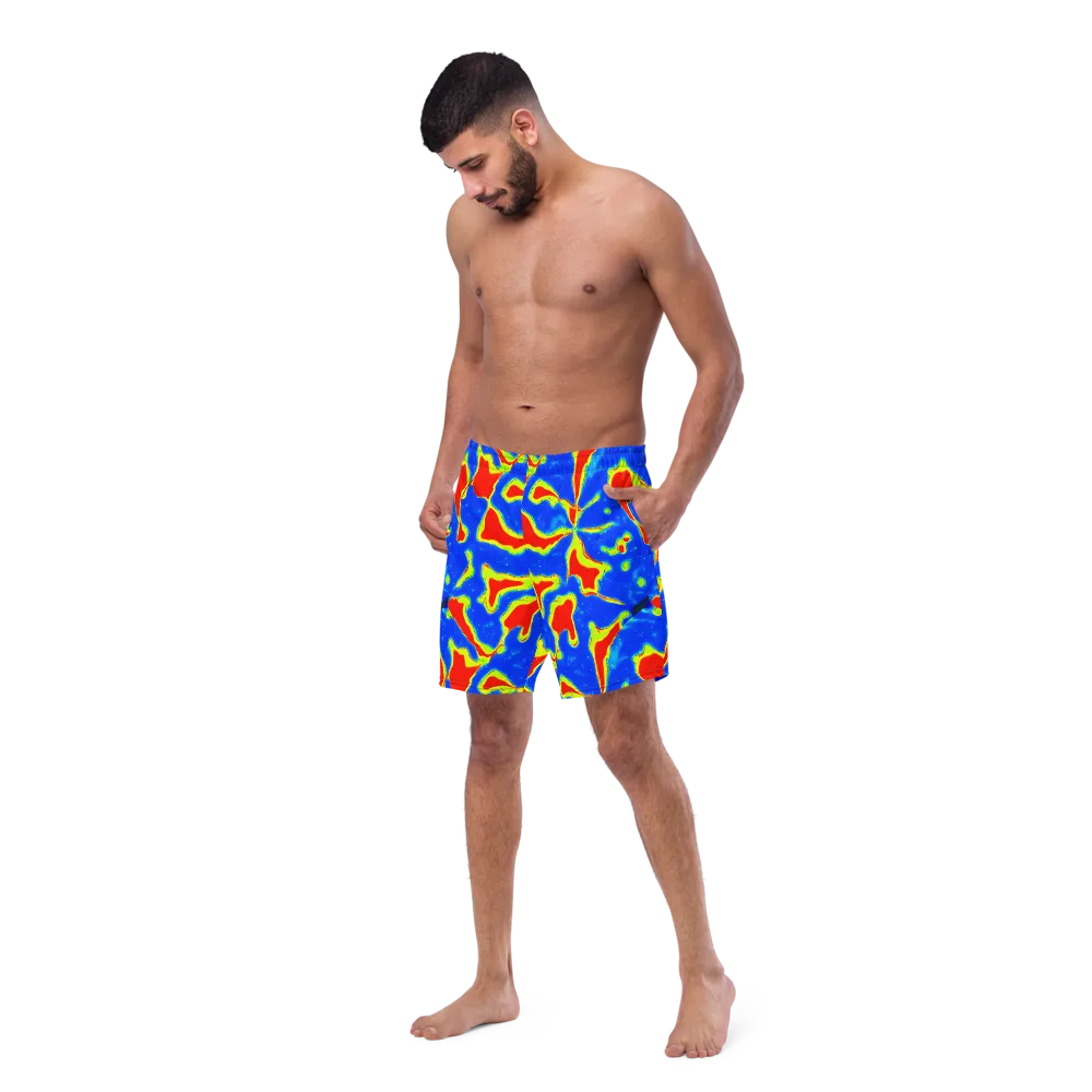 Heatwave Drift on Swim Trunks — Left Front